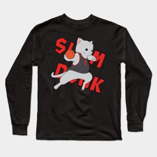 Basketball Cat Long Sleeve T-Shirt